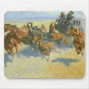 ビンテージカウボーイ、ナイトリーダーを撃ち落とす、レミントン マウスパッド