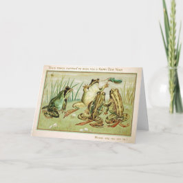 ビンテージカエルの新年カード シーズンカード