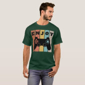 ビンテージカラーがおしゃれなゲーミンググッズ Tシャツ (正面フル)