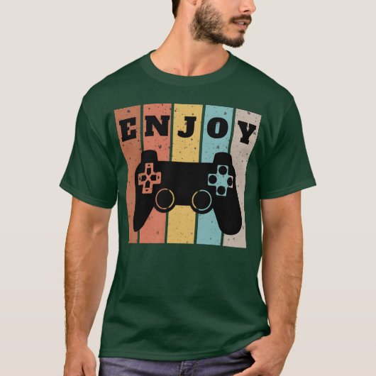 ビンテージカラーがおしゃれなゲーミンググッズ Tシャツ (正面)