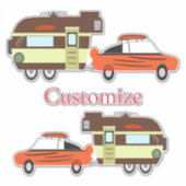 ビンテージカーとキャンパーサンダー_コーブ シール (正面)