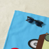 ビンテージカーとキャンパーサンダー_コーブ ビーチタオル (インサイチュ)