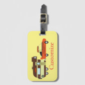 ビンテージカーとキャンパーサンダー_コーブ ラゲッジタグ (正面縦)