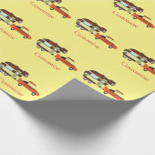 ビンテージカーとキャンパーサンダー_コーブ ラッピングペーパー (角)