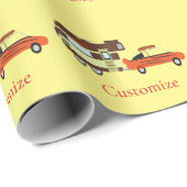 ビンテージカーとキャンパーサンダー_コーブ ラッピングペーパー (ロールコーナー)