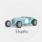 ビンテージカーのアップシェリンのシール ラウンドシール (正面)