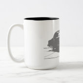 ビンテージカーのコーヒーマグ ツートーンマグカップ (左)