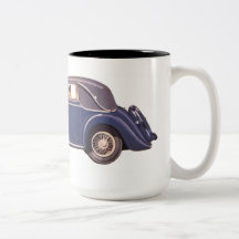 ビンテージカーのコーヒーマグ