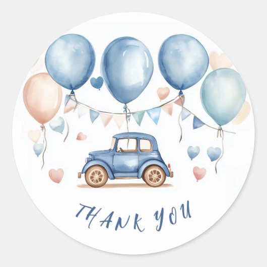 ビンテージカーのシール ラウンドシール (正面)