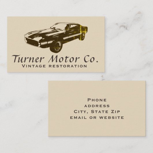 ビンテージカーの名刺 名刺 (正面/裏面)
