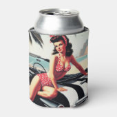 ビンテージカークラシックのピンアップ 缶クーラー (缶正面)