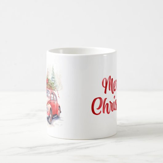 ビンテージカークリスマス コーヒーマグカップ (中央)