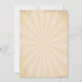 ビンテージカーシャワー誕生日の招待 招待状 (裏面)