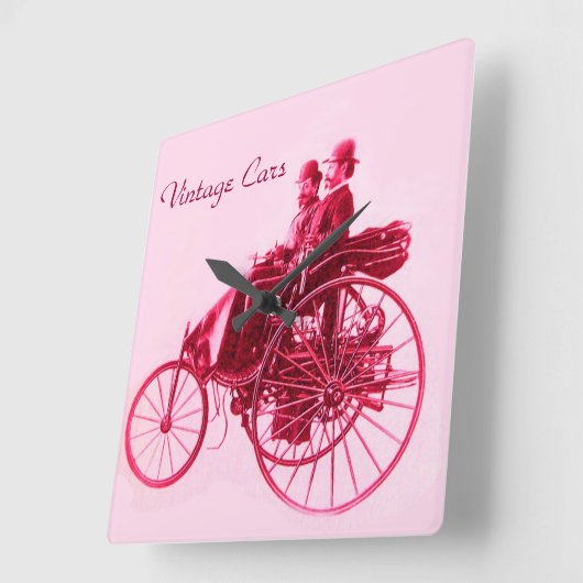 ビンテージカーズ·ギャザリング スクエア壁時計 (傾斜)