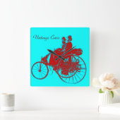 ビンテージカーズ・ギャザー スクエア壁時計 (ホーム)