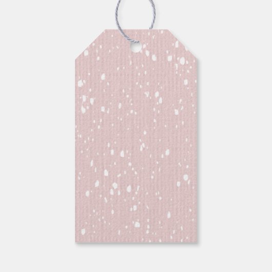 ビンテージカーピンクのクリスマス ギフトタグ (裏面)