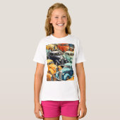ビンテージカー柄 Tシャツ (正面フル)