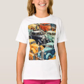 ビンテージカー柄 Tシャツ (正面)