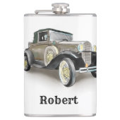 ビンテージカー – 名前の追加 –  フラスク (正面)