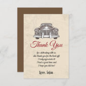ビンテージカー,誕生日,ベビーシャワー,サンキューカード サンキューカード (正面/裏面)