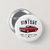 ビンテージカーco chevelle 缶バッジ (正面&裏面)