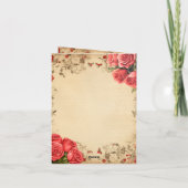 ビンテージガール バレンタインフラットホリデーカード シーズンカード (裏面)