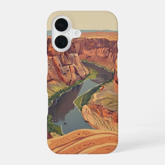 ビンテージキャニオンメアンダー iPhone 16ケース (裏面)