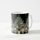 ビンテージクリスのまわりにマスチ飾ルズアツリー コーヒーマグカップ (正面右)