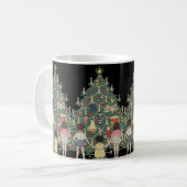 ビンテージクリスのまわりにマスチ飾ルズアツリー コーヒーマグカップ (正面左)