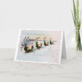 ビンテージクリスビクトリアンマスおもしろいリームカードフロッグ カード