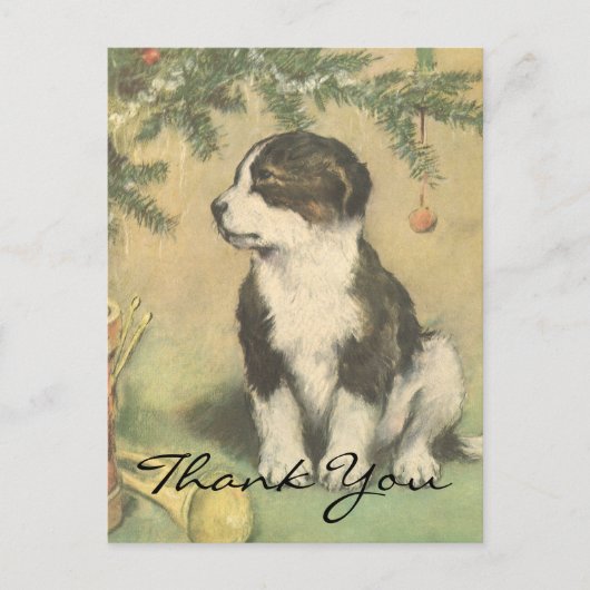 ビンテージクリスマスありがとう ポストカード (正面)