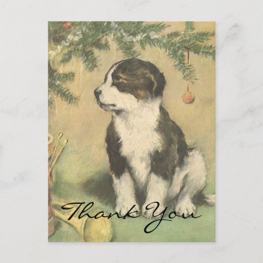 ビンテージクリスマスありがとう ポストカード (正面)