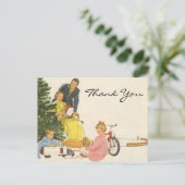 ビンテージクリスマスありがとう ポストカード (スタンド正面)