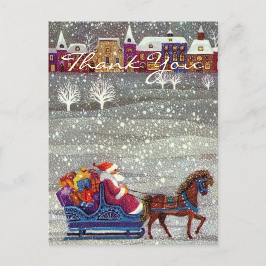 ビンテージクリスマスありがとう ポストカード (正面)