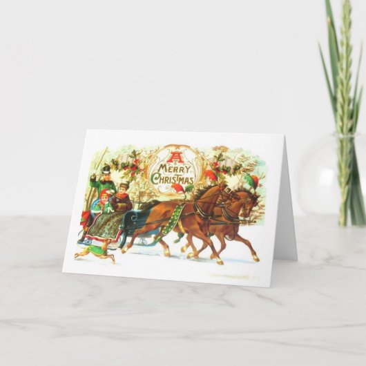 ビンテージクリスマスそり馬 シーズンカード (正面)