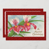 ビンテージクリスマスのラン シーズンカード (正面/裏面)