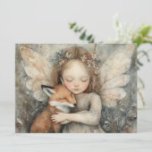 ビンテージクリスマスの妖精と狐　ウィンターワンダーランド シーズンカード (スタンド正面)