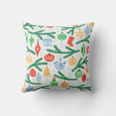 ビンテージクリスマスの飾り付け クッション (裏面)