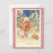 ビンテージクリスマスはがき シーズンポストカード (正面/裏面)