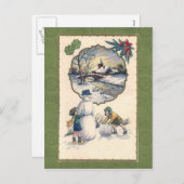 ビンテージクリスマスはがき シーズンポストカード (正面/裏面)