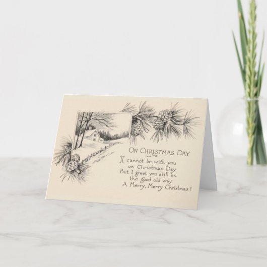 ビンテージクリスマスはカードと一緒にできない シーズンカード (正面)