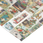 ビンテージクリスマスアンティークコラージクリスマスパーティー テーブルクロス (アングル)