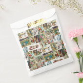 ビンテージクリスマスアンティークコラージクリスマスパーティー フェイバーバッグ (封をした状態)