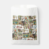 ビンテージクリスマスアンティークコラージクリスマスパーティー フェイバーバッグ (正面)