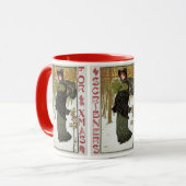 ビンテージクリスマスアールヌーボースクライブナーズカバー1895 マグカップ (正面左)