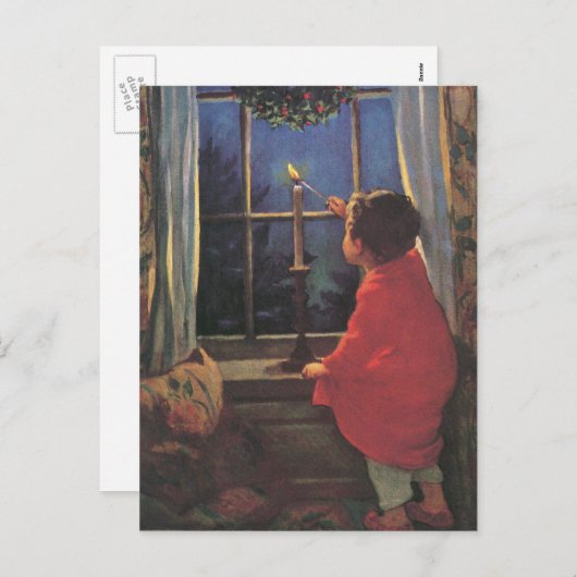 ビンテージクリスマスイブバイジェシーウィルコックススミス シーズンポストカード (正面/裏面)