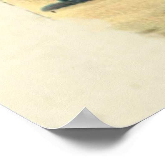 ビンテージクリスマスウマ冬の休日おもしろい ポスター (角)