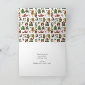 ビンテージクリスマスエレガント金ゴールド シーズンカード (内部)