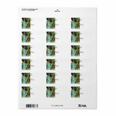 ビンテージクリスマスエンジェルとツリーギフトラベル ラベル (フルシート)