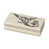 ビンテージクリスマスエンジェルウッドカットゴムスタンプ ラバースタンプ (スタンプ)